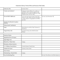 Gainsboro Library Vertical Files and Surname Files Index